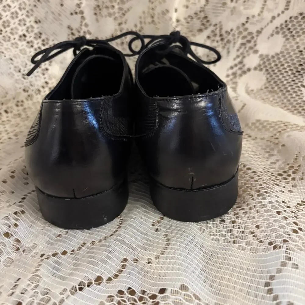 Kenneth Cole New York Men's US 9 M Black Leather Oxfords Shoes